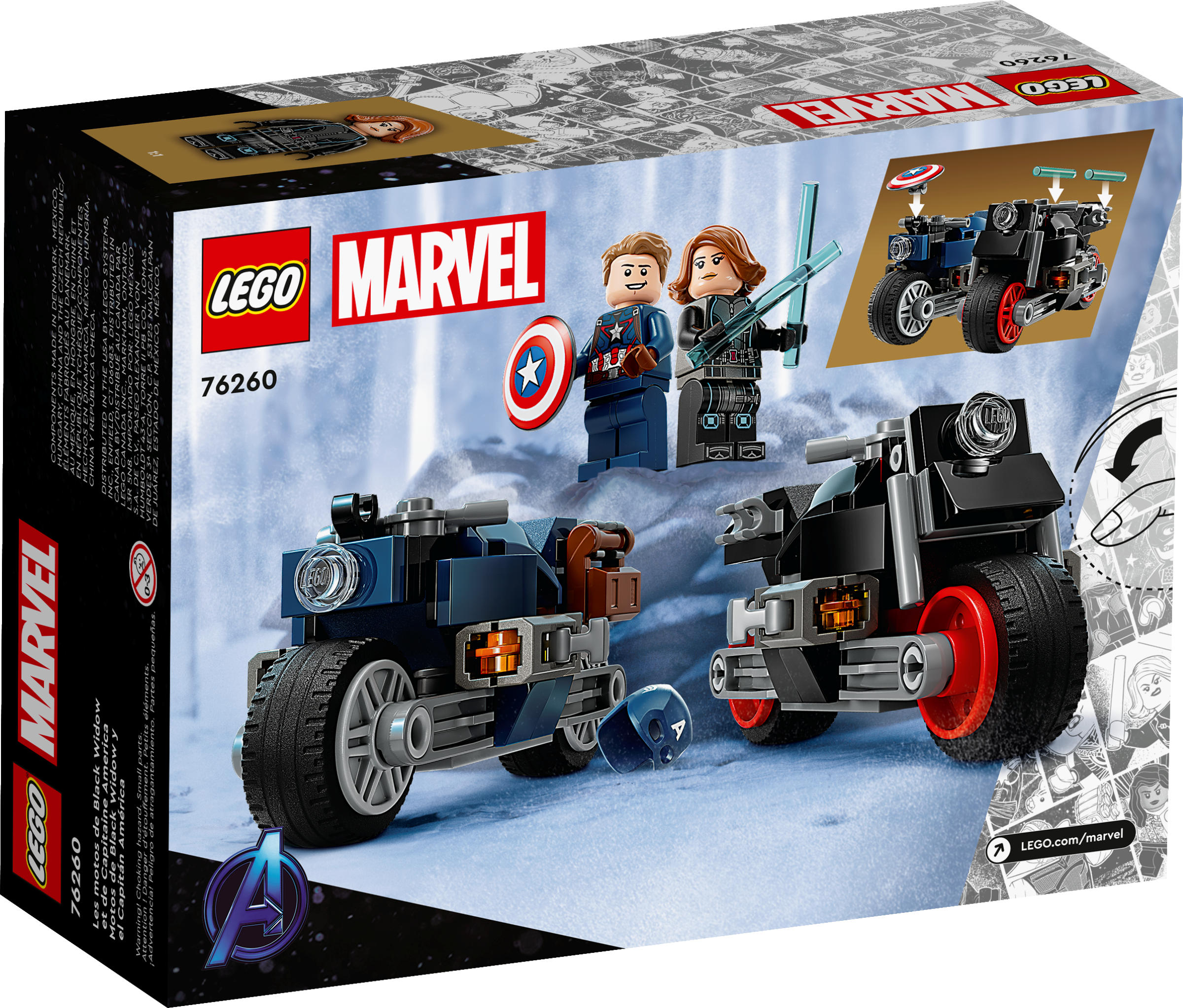 76260 captain america and black widow motorcycles 3