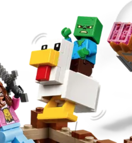 LEGO Minecraft 21272 Woodland Mansion Fighting Ring chicken jockey and baby zombie